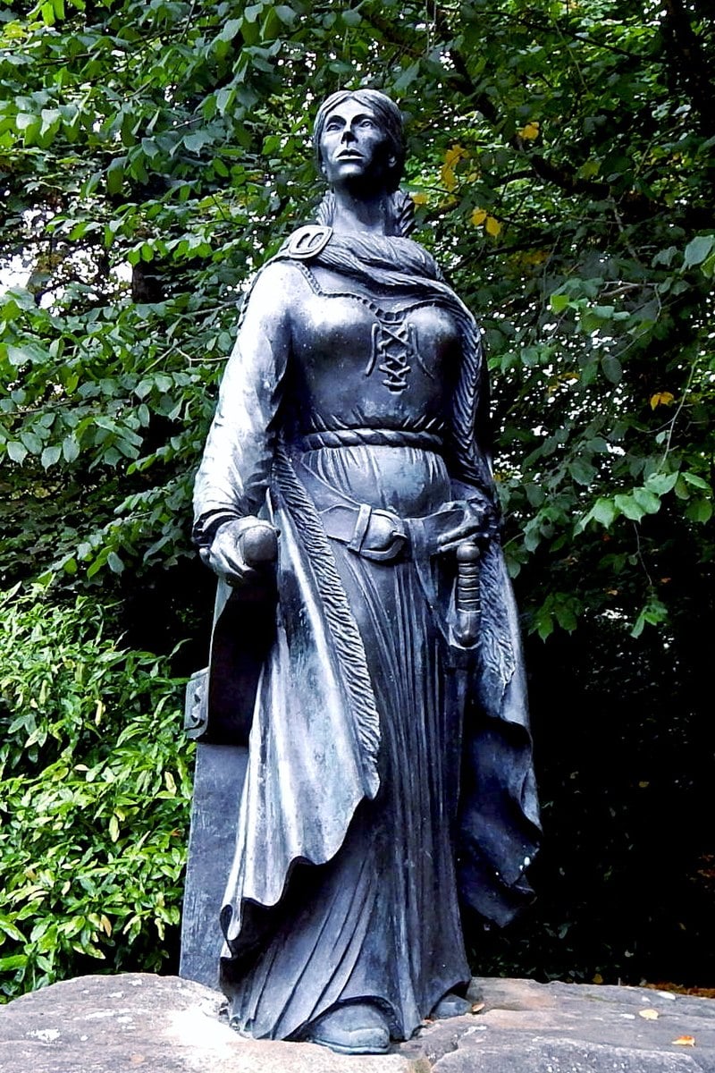 A bronze statue of Grace O'Malley, also known as Granuaile, in Ireland